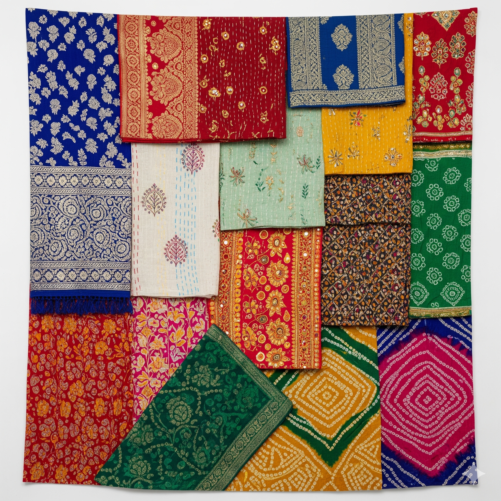 Vibrant Indian textile market